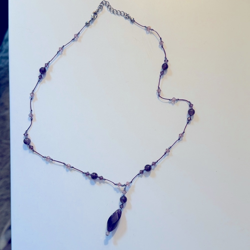 Beaded Amethyst Necklace